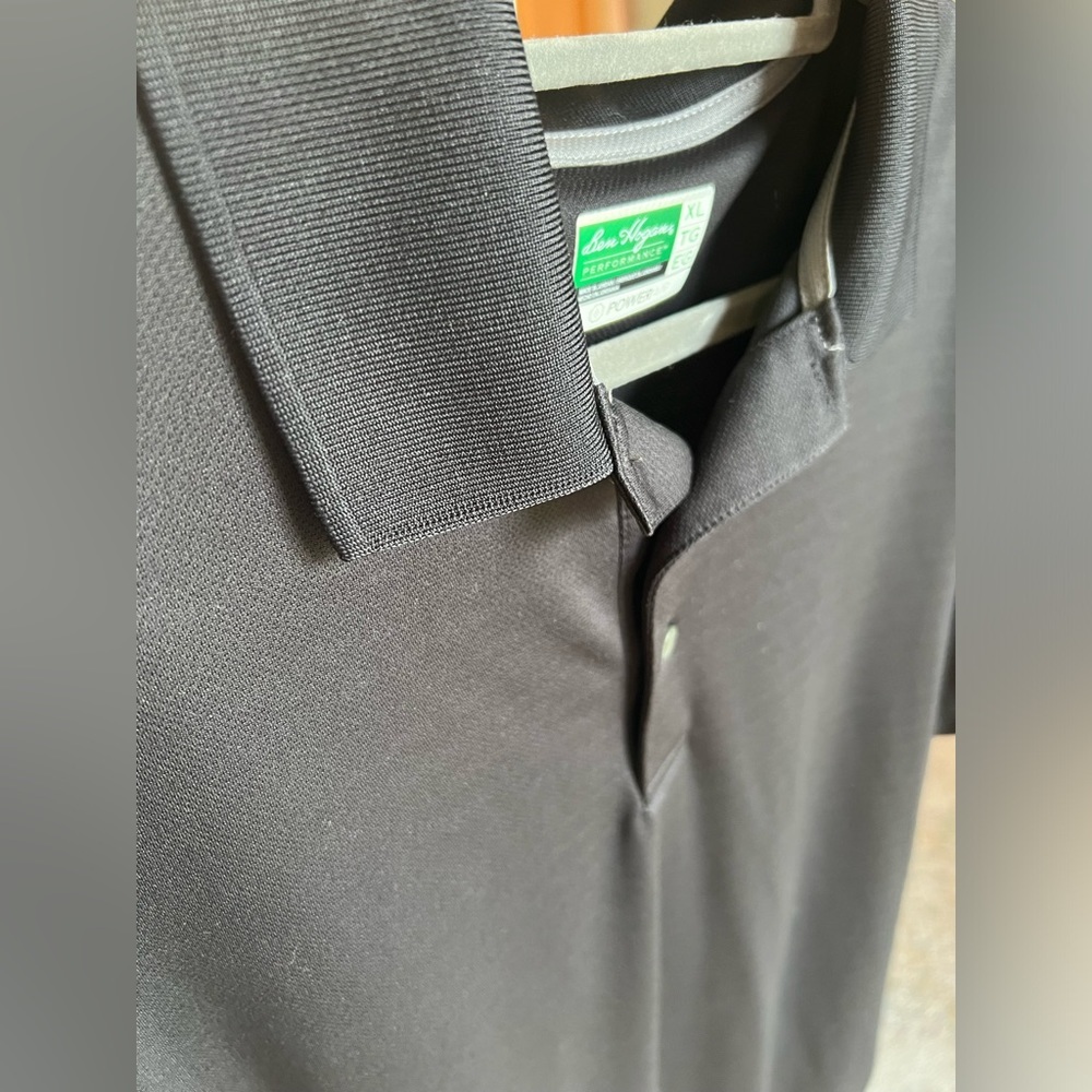 Men’s Ben Hogan Performace Power Air Black Lightweight Polo Golf Shirt - Picture 3 of 6